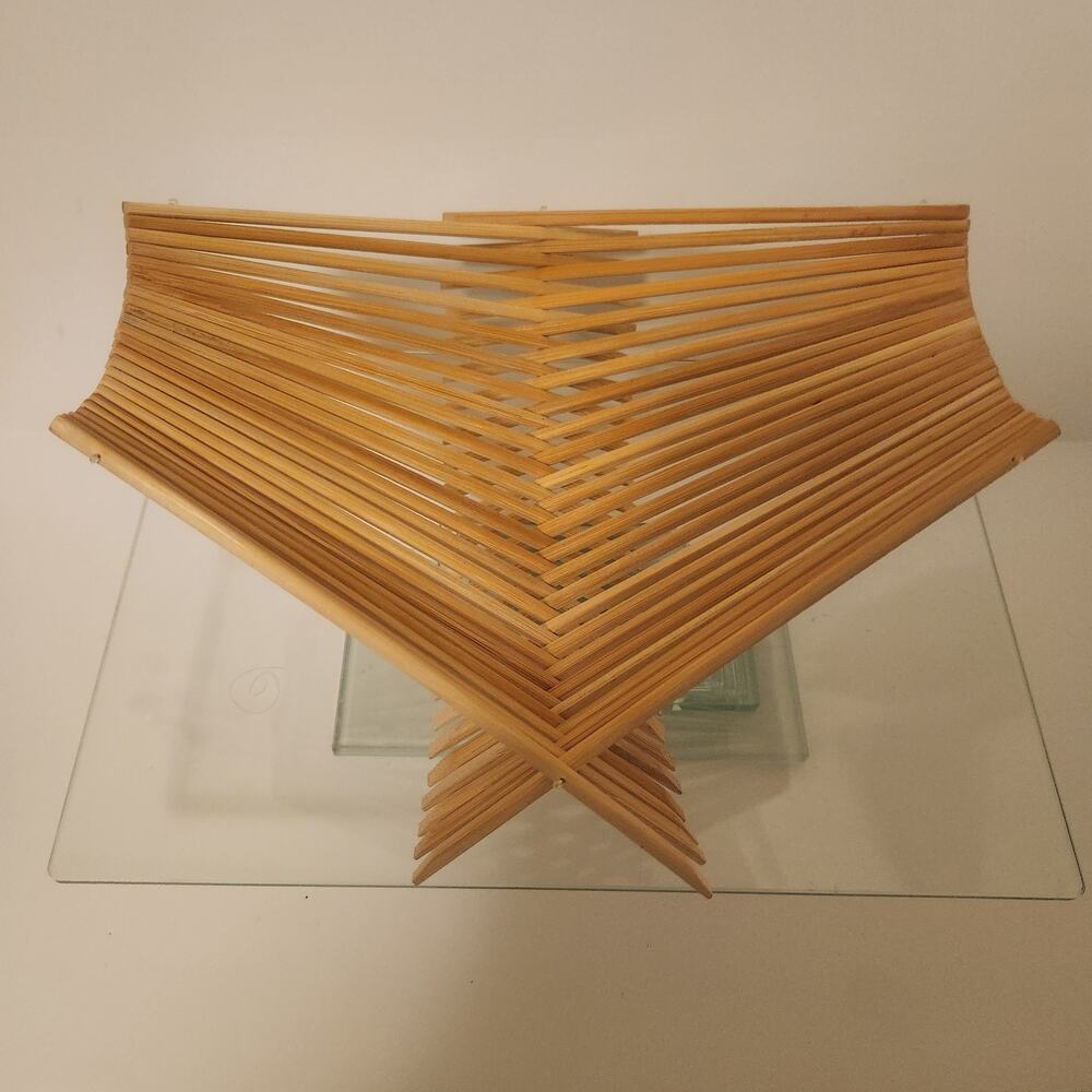 Wooden Bamboo Folding Basket 10x5